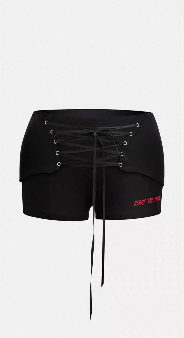 STARTTHEENGINEショートパンツコルセットベルト付き