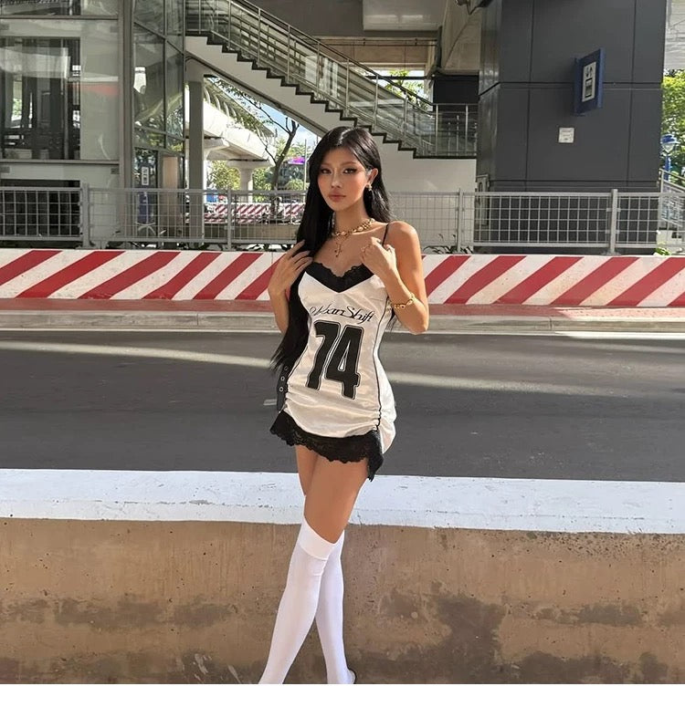 デジタルプリント レース ドレス
