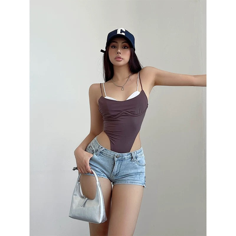 セクシースリムフィットボディスーツ