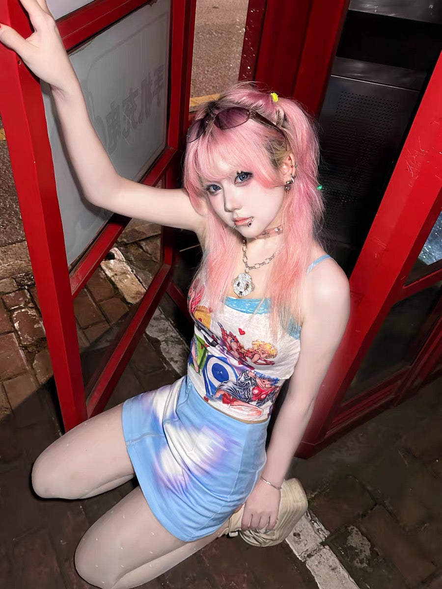 Allbubble バタフライデザインスカート