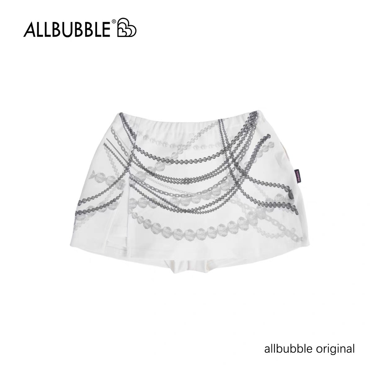 Allbubbleプリントデザイントップス/スカート