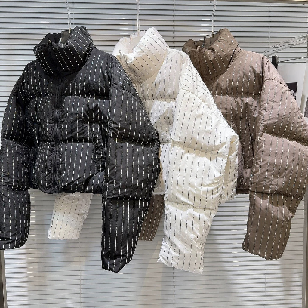 ダイヤモンド柄コットンパッド入りジャケット