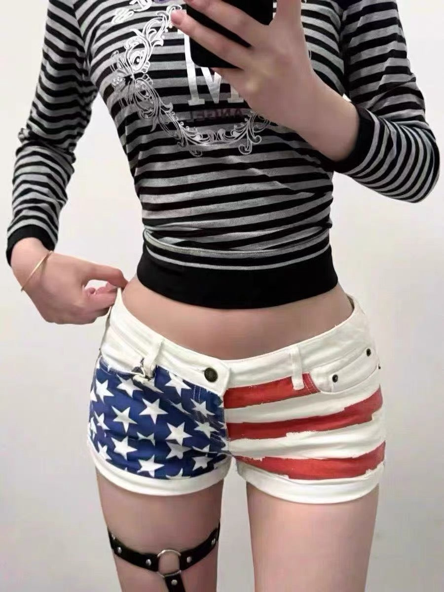 アメリカンミレニアムスタープリントショートパンツ