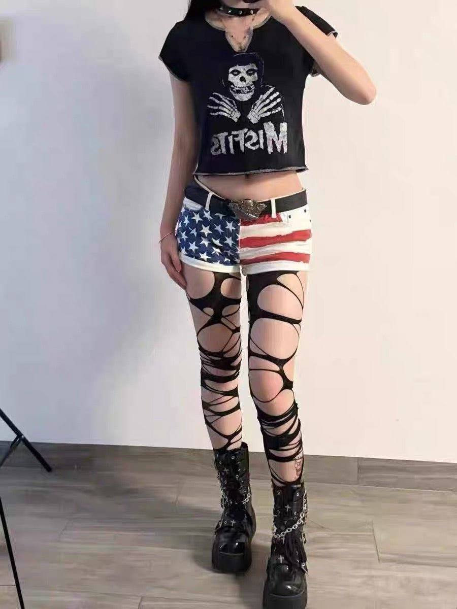 アメリカンミレニアムスタープリントショートパンツ