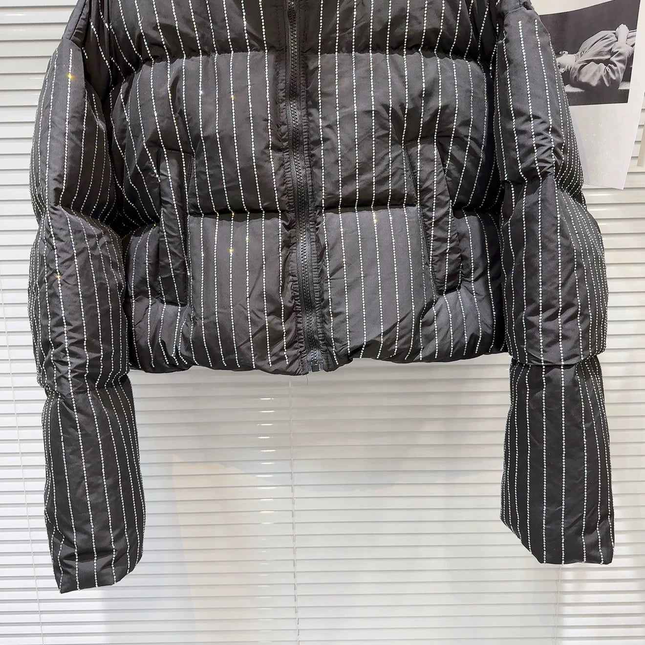 ダイヤモンド柄コットンパッド入りジャケット