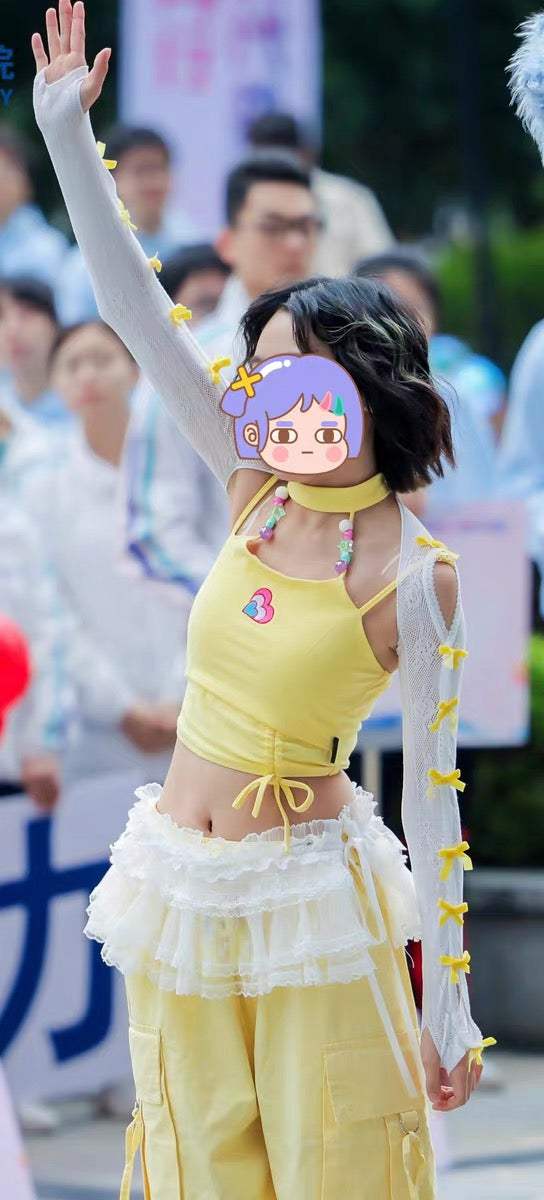 Allbubble カラフルビーズデザイントップス