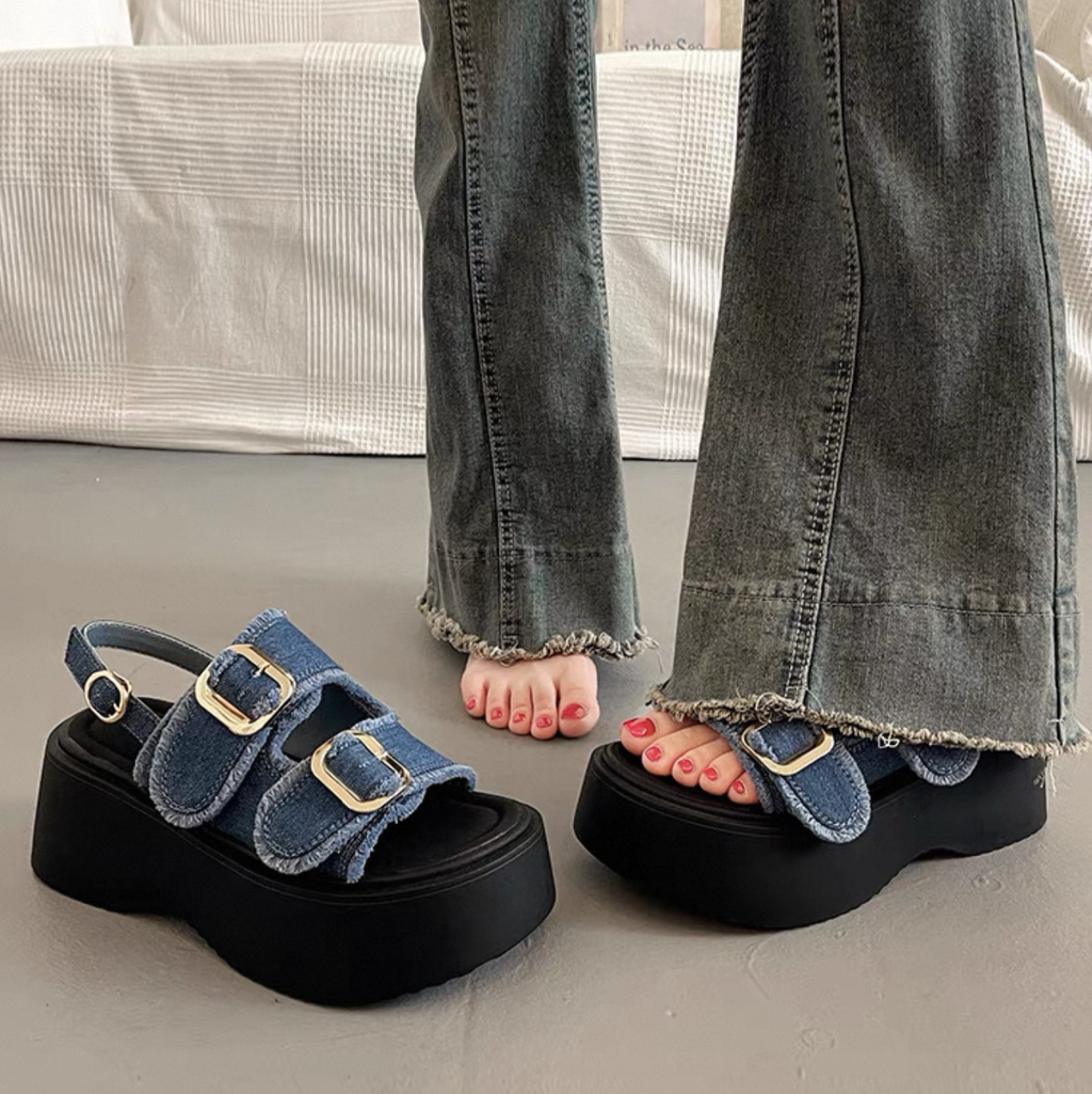 デニムベルトサンダル