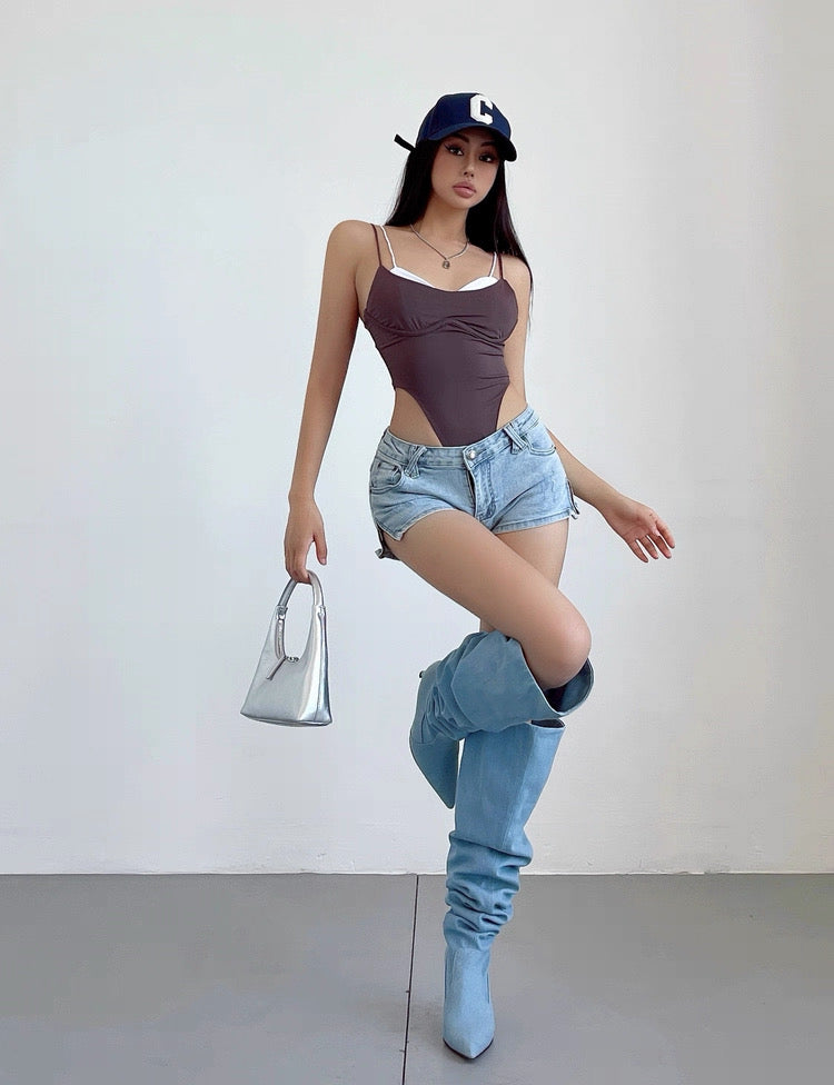 セクシースリムフィットボディスーツ