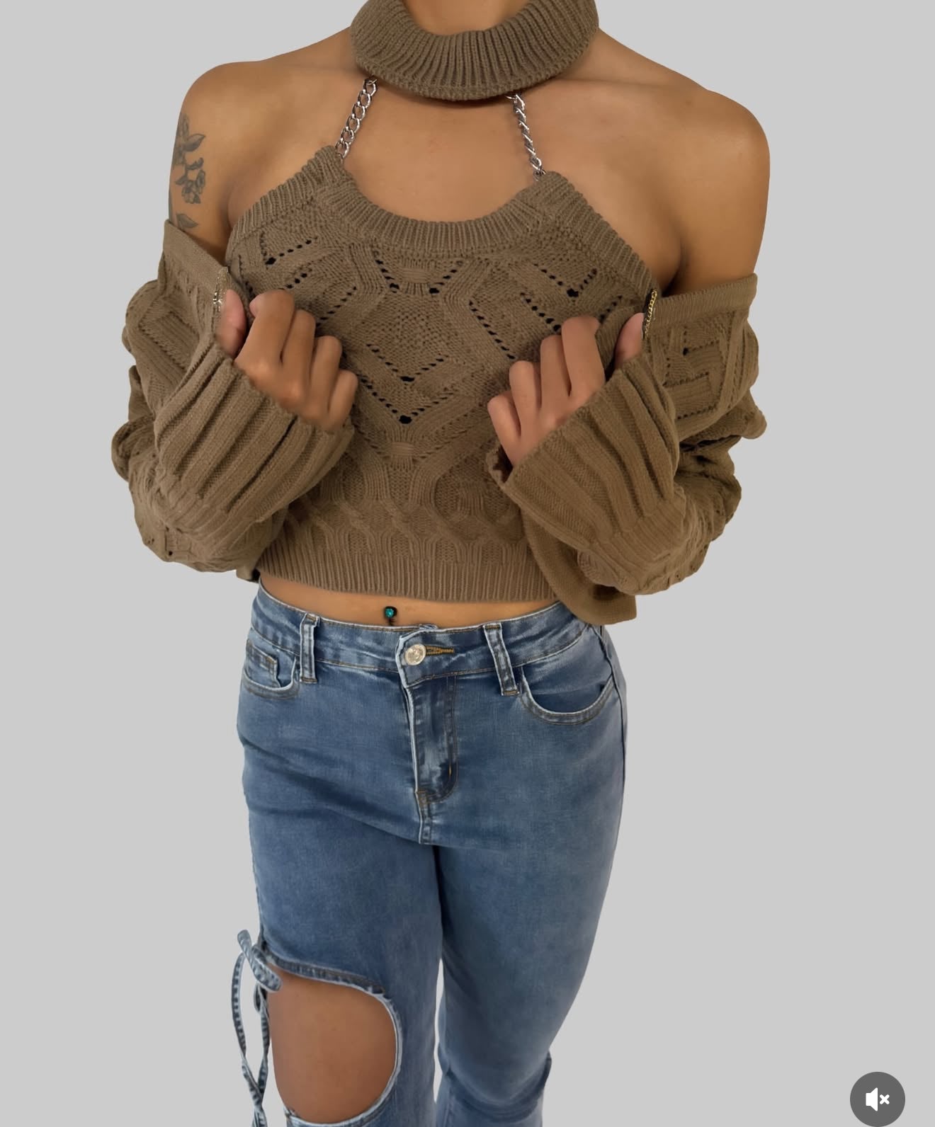 ニット2ピーストップス